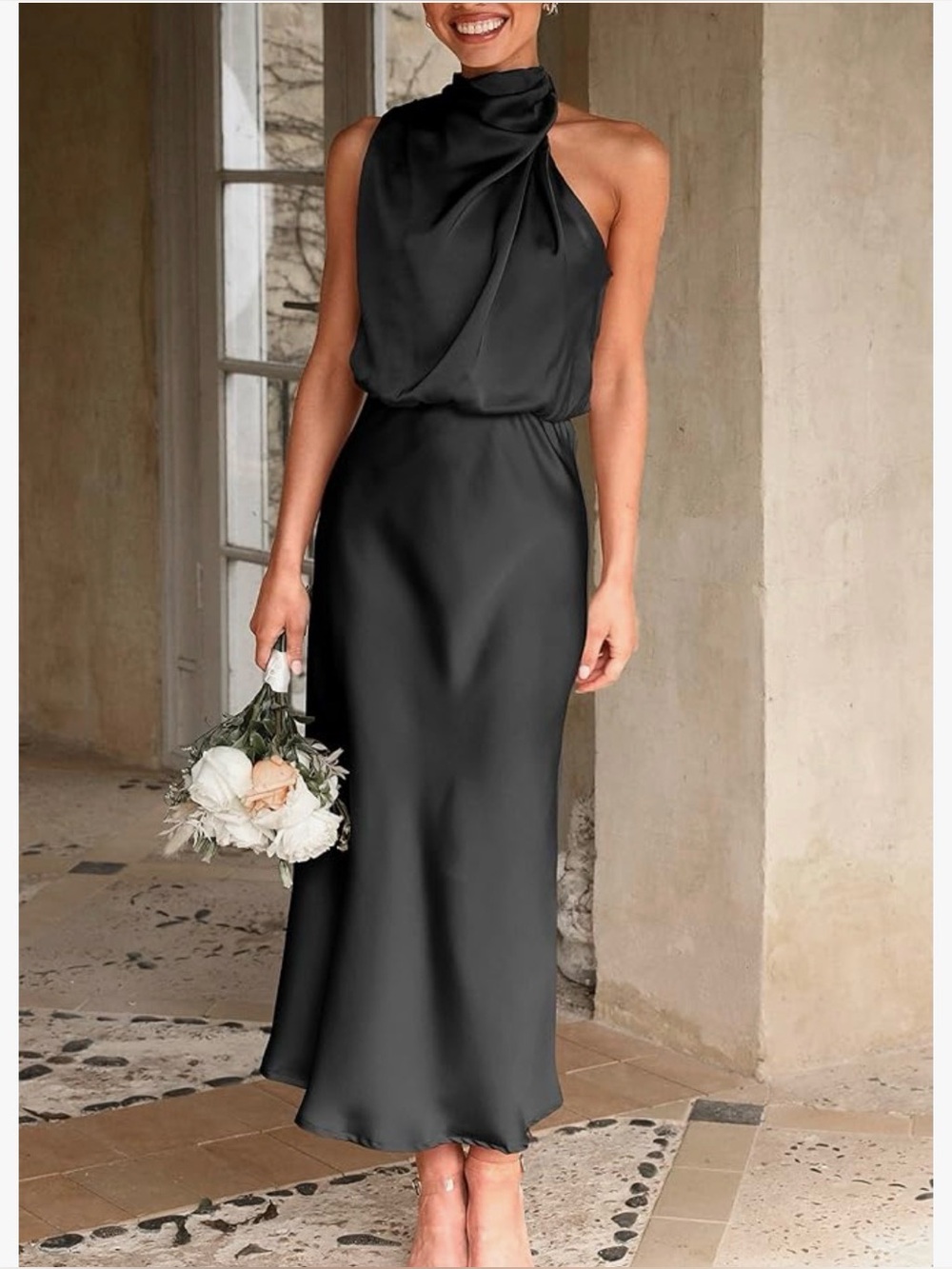 Classic Black satin dress